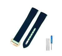 XMKT Para Omega Swatch Planet Joint Name Series 20mm Color a juego correa de reloj de silicona interfaz de arco impermeable reemplazar correas de reloj(Blue green-Golden-Z3)