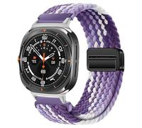 XMKT Para Samsung Galaxy Watch Ultra Correa 47mm accesorios magnético Nylon trenzado pulsera deportiva Correa Galaxy Watch 7 Ultra Band(GradientPu)