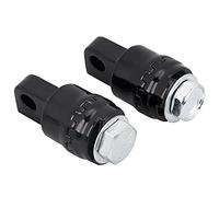 XMMT Negro Motocicleta Reposapiés para pasajeros Reposapiés macho Adaptadores de conexión Para Harley Dyna Softail Touring Electra Glide FLHT