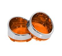 XMMT Par Estilo de bala 2" Viseras de luz de señal de giro Cubierta de lente Para Harley Dyna Sportster Softail Touring Road Glide