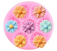 XMOLDNMS Moldes de silicona para fondant, diseño de margaritas, moldes de silicona para fondant de flores pequeñas, molde de chocolate para decoración de pasteles, decoración de cupcakes, caramelos,