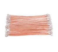 XMRISE 100pcs Puente de Cobre Puro de Puesta a Tierra de Cable Trenzado líder de la Cruz-Tierra de Puente de conexión de Cinta Flexible,2.5#300mm