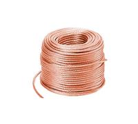 XMRISE Cable de Drenaje de Alambre de Cobre Trenzado Eléctrico Trenzado Redondo Espiral Desnudo Tierra Flexible Conductores Conductores de 10 m,2.5#Diameter:2.5mm/0.1inch