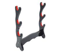 XMRISE Espada Katana Soporte Holder Soporte de la espada del samurai Katana soporte de exhibición Terciopelo Negro Ranura Laca de acabado,3Tier