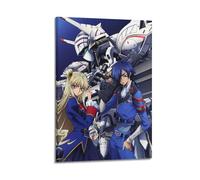 XMSDHRE Code Geass AKITO The Lost Nation - Póster decorativo de anime de pintura en lienzo e impresión artística moderna para decoración de dormitorio familiar, 60 x 90 cm