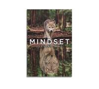 XMSDHRE Mindset Is Everything - Póster decorativo de lobo, lienzo para pared e impresión artística moderna, decoración de dormitorio familiar, 20 x 30 cm