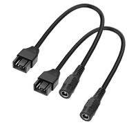 XMSJSIY 12 V CC 5,5 mm x 2,1 mm hembra a 4 pines macho PWM ventilador PC ventilador ventilador adaptador de alimentación cable de extensión para caso de ordenador -20 cm/7,8 pulgadas, 2 unidades