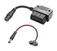 XMSJSIY 16pin OBD OBD2 Memory Saving Electrical Appliances AC / 9V Automotive Battery Saving Electrical Appliances for Automotive Battery Replacement/Off Short/Long/Setup Memory Storage -30CM/11inch