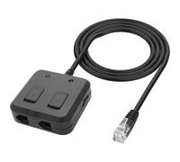 XMSJSIY Adaptador de teléfono de entrenamiento RJ9, divisor de auriculares, 4P4C, cable telefónico, conector Y, divisor, cable de 2 botones, para centro de llamadas -30 cm/11,8 pulgadas (2