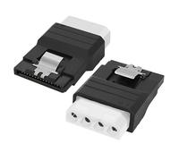 XMSJSIY Adaptador IDE a SATA IDE de 4 pines a SATA de 15 pines de cable de alimentación, convertidor de corriente para discos duros de estado sólido HDD SSD CD DVD unidad - 2 unidades (hembra a