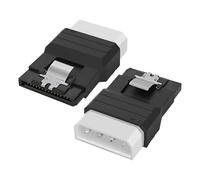 XMSJSIY Adaptador IDE a SATA IDE de 4 pines a SATA de 15 pines de cable de alimentación, convertidor de corriente para discos duros de estado sólido HDD SSD CD DVD Drive - 2 unidades (macho a hembra)