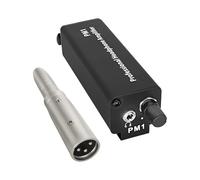 XMSJSIY Amplificador de monitor auriculares estéreo con XLR / entrada de 6,35 mm, convertidor de salida de 3,5 mm, portátil, control de volumen de audio, para tecladores, bateristas, guitarras