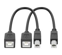 XMSJSIY Cable alargador USB 2.0 tipo B para impresora USB-B macho a hembra de impresión y transferencia de datos, cable de extensión corto para escáner, disco duro de fax y más, 25 cm/98 pulgadas, 2