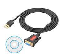XMSJSIY Cable convertidor USB a RS232 DB9 Serial Adapter Cable con soporte dorado Winows11/10/8.1/8/7 Vista/XP y Mac OS -1.5M/4.29FT (USB macho a DB9 hembra)