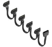 XMSJSIY Cable de Alimentación IDE a SATA de 4 Pines Macho a 15 Pines Hembra - Divisor Convertidor de Fuente para Disco Duro de PC Servidor