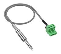 XMSJSIY Cable de audio de 6,35 mm TRS a 3 pines Phoenix de 1/4 pulgadas a conector estéreo de 5,08 mm, tornillo PCB de 3 pines, bloque de conexión, cable adaptador para altavoz de guitarra, cable de