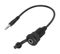 XMSJSIY Cable de audio estéreo TRS de 3,5 mm de 3,5 mm, conector TRS macho a hembra, adaptador de auriculares para extensión de coche, RV, muebles, puerto de audio - 20 cm