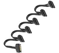 XMSJSIY Cable SATA de Alimentación a 5 Serial Hembra para Disco Duro - Macho 15 Pines