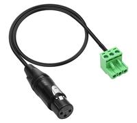 XMSJSIY Cable XLR a Phoenix de 3 pines 3P F/M a PHX3M NBKF/2EDG-5.08 Cable de placa de circuito impreso con terminal de tornillo de 3 pines adaptador conector para altavoces - 0.4M/1.3FT (XLR hembra)