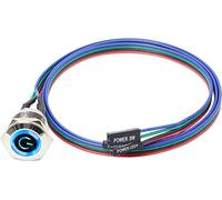 XMSJSIY Chasis Switch Host Metal Button, Cable para PC Case LED Power ATX Supply On/Off para DIY Computer 60cm - 1pc (12mm)