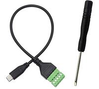 XMSJSIY Conector de Bloque de terminales USB C, USB Tipo C Macho a Terminal de Tornillo de 5 Pines Hembra para Carga y Transferencia de Datos (USB Macho)