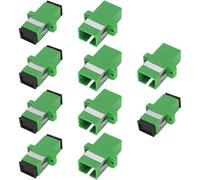 XMSJSIY Conector de fibra óptica SC hembra a hembra, adaptador Simplex Single Mode Ampliar red Internet con panel de montaje, 10 unidades (simplex)
