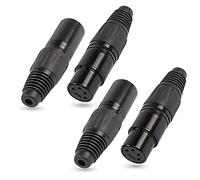 XMSJSIY Conector femenino XLR de 4 Pines, conector de micrófono de audio XLR - F de 4 Pines, extremo de cable XLR reemplazar F - plug audio socket - 4pcs