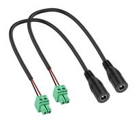 XMSJSIY DC 5,5 mm x 2,1 mm a Phoenix Terminal Adapter Cable DC 5521 a 15EDGK 2-Pol 3,81 mm / 0,15 pulgadas Pitch Circuit Board PCB Tornillo abrazadera para cámara de seguridad CCTV - 30 cm / 11,8
