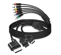 XMSJSIY El componente Ps2 Ps3 RCA av HDTV cable es compatible con Xbox 360 / Wii RCA YPbPr audio and Video Adapter cable Converter a HDTV edtv 3 en 1-1,8m