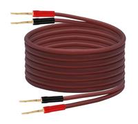 XMSJSIY Flex Pin Banana Cable de altavoz 14AWG HiFi Audio OFC trenzado Terminal de banana dorado Conector de audio Cable de altavoz para amplificador Sistema de sonido - 2M / 6.56 pies