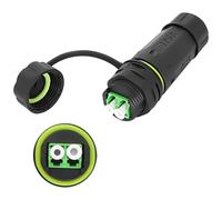 XMSJSIY IP68 impermeable LC a LC adaptador de fibra óptica Conector LC Duplex acoplador multimodo módulo zócalo exterior impermeable a prueba de explosiones Dual Core LC adaptador de extensión de