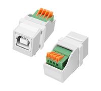XMSJSIY Keystone - Conector USB 2.0 tipo B hembra sin soldadura a terminales de crimpado de 4 pines, adaptador de impresora para reparación de expansión de escáner de impresora, 2 unidades