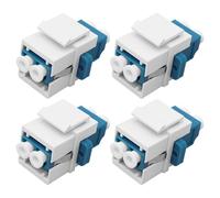XMSJSIY Keystone LC Placas de pared de fibra de vidrio hembra a hembra acoplador duplex multimodo conector Keystone Jack LC Fiber Panel Módulo Socket Adaptador para Panel de Patch Montaje en