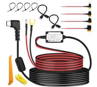 XMSJSIY Kit de cable duro para cámara de salpicadero USB tipo C/micro USB, cable de alimentación de 12 V-24 V a 5 V con 4 cables de grifo de fusibles y herramienta para detector de radar de navegador