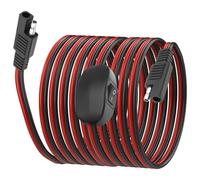 XMSJSIY SAE Cable de extensión con interruptor ON/OFF 14 AWG cable de energía solar correa de alambre de conexión rápida 12 V-24 V conector SAE para panel solar RV motocicleta camp remolque - 2,5 m