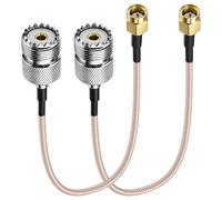 XMSJSIY SMA a UHF Adaptador RF coaxial Conector SMA macho a UHF PL259 SO239 hembra RG316 coaxial RF adaptador con baja pérdida Radio Antena Cable para radio Ham Walkie Talkie SWR metros - 2 unidades