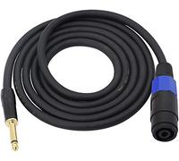 XMSJSIY Speakon a cable de altavoz mono de 1/4 pulgadas, enchufe TS de 6,35 mm a cable de altavoz hembra -2M (Speakon hembra)