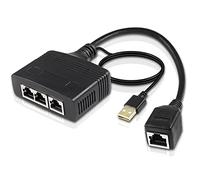 XMSJSIY Switch Ethernet 1 a 3 adaptadores de Red de conmutadores Ethernet de Internet RJ45 Splitter de Red LAN de Alta Velocidad de 100 mbps, Adecuado para cat5 / 5e / 6/7 (1 Hembra a 3 Hembra)
