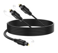 XMSJSIY Toslink - Cable óptico digital (1 a 2, 1 macho a 2 macho, cable de audio de fibra óptica con tapas antipolvo para cine en casa, PS5/PS4, TV, receptor, 1,5 m)