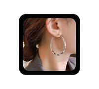 Xmsrn Pendientes de aro grandes vintage circulares en espiral, aretes de aro huecos, aretes geométricos en espiral, aretes exagerados, joyería para mujer, Zinc, Sin piedra preciosa