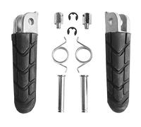 XMT-MOTOR Negro Frente Reposapiés Estriberas Clavijas para pies Pedales footrest para VTR250 VFR800 VTR1000 CB1300 CB400 V-TEC CBR600F CBR900RR CBR1000F