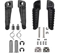 XMT-MOTOR Reposapiés Delanteros y Traseros de Moto Compatible con Kawasaki Ninja ZX6R 2003-2011 ZX-10R 2004-2012 Z750 2007-2010 Z1000 2007-2012 (Negro)