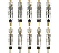 XMTBSTYLE Pack 10 Núcleos de Válvula Presta Tubeless de Latón para Bicicleta - Recambio de Obús para Válvulas Presta, MTB, Carretera, Gravel y E-Bike
