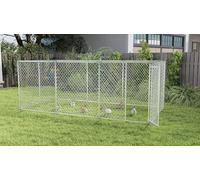 XMTECH Recinto para animales pequeños, conejos y gallinas - Jaula de metal resistente con marco de acero galvanizado, a prueba de depredadores, ideal para jardín y patio, 400 x 200 x 150 cm
