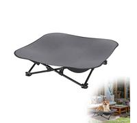 XMTECH Tumbona para perros para exteriores, cama para perros, cama para mascotas, gris, para acampar al aire libre, cama elevada para perros, marco de metal resistente, tamaño S - 68 x 68 x 21 cm