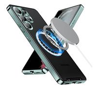 XMTON Funda para Samsung Galaxy S24 Ultra para Magsafe (protección de cámara) (antihuellas) Resistente a los Golpes y arañazos y Antihuellas Funda Fina para Samsung Galaxy S24 Ultra, Verde