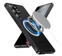 XMTON Funda para Samsung Galaxy S24 Ultra para Magsafe (protección de cámara) (antihuellas) Resistente a los Golpes y arañazos y Antihuellas Funda Fina para Samsung Galaxy S24 Ultra, Negro