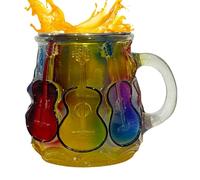 xMusic Mug- Guitarra con temas de café con temas, copa de cerámica artística | Contenedor manual de beber termo, diseño inspirado en músicos, taza de regalos de maestros, soporte de bebida de ritmo di