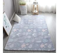 XMwike Alfombra de área Luminosa Que Brilla en la Oscuridad para niños Antideslizante Dormitorio Sala de Estar Alfombras, Cactus 120x60cm