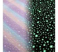 XMwike Alfombra Luminosa Alfombras Elegantes para Dormitorio Infantil decoración, Estrellas del Arcoiris 160x80cm